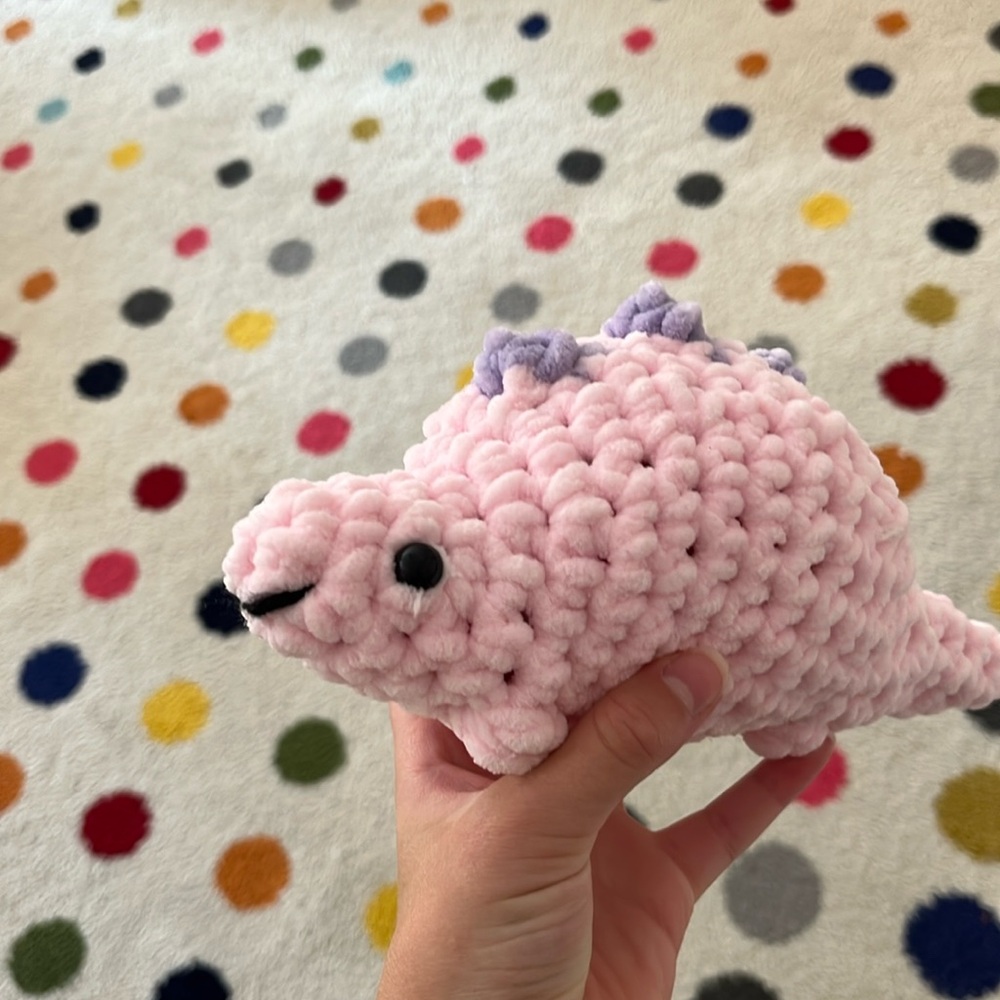 Handmade crochet dinosaur